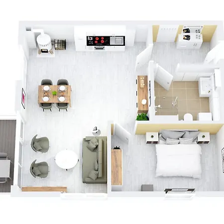 Apartment Rotmilan - Elegante Mit Balkon, Kamin & Wellness Am Krakower *